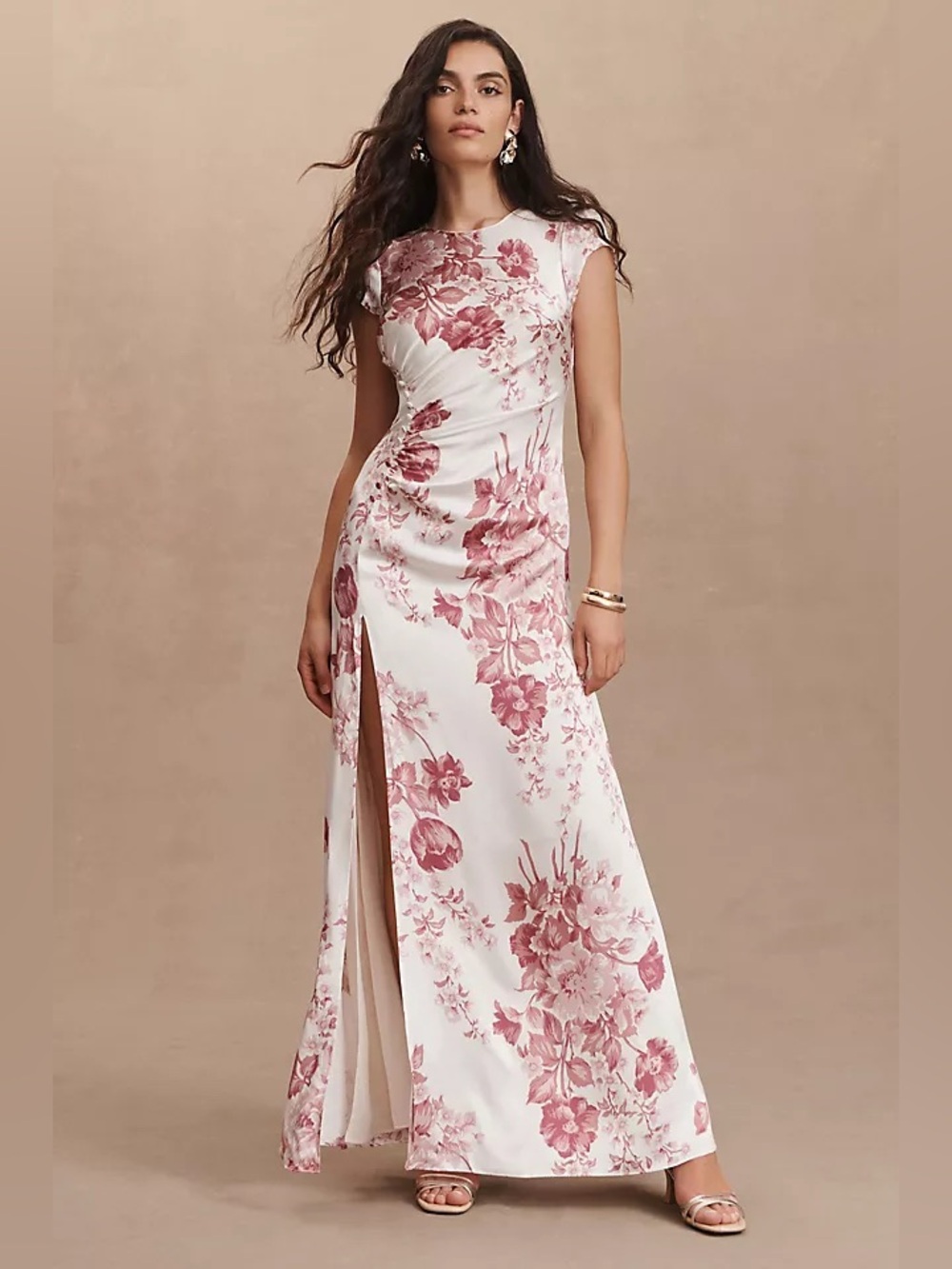 New! Reformation Birch Silk Maxi Dress in Crista Pink Floral 💕 size 10